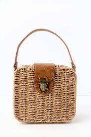 Not lined, though you could line it if needed, no makers Brookhaven Tan Woven Basket Purse Faux Leather Handbag Faux Leather Purse Purses