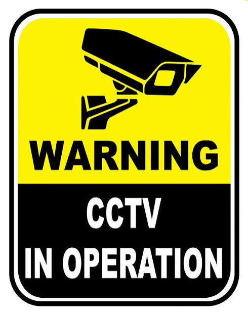 Generic CCTV Warning Sign Security Sign view 3