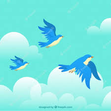 Free for commercial use no attribution required high quality images. Free Vector Background With Blue Flying Birds
