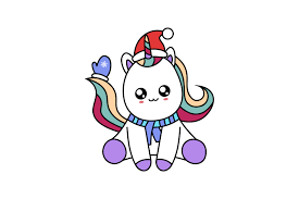 Christmas Unicorn Illustration Vectors Graphic By 1tokosepatu Creative Fabrica