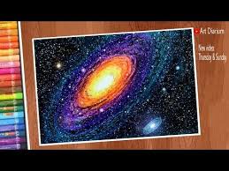 Galaxy Art With Oil Pastels Andromeda Galaxy Drawing Step By Step For Beginners Youtube Galaxy Drawings Galaxy Art Painting Oil Pastel