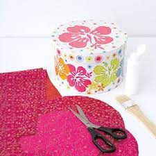 Cover A Round Box Crafts Magazine Crafts Fabric Covered Boxes