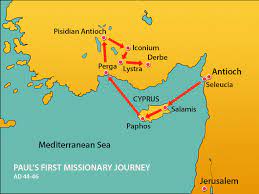 Click on any of the map markers and more information about that place. Paul S 1st Missionary Journey Lystra Mission Bible Class
