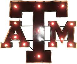 Texas A M Aggies Light Up Letter Wall Decor Letter Wall Decor Letter Wall Light Up Letters