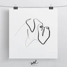 Black And White Boxer Dog Clip Art Find Out Additional Details On Boxer Pups Look Into Our Website Boxer Dogs Art Dog Drawing Simple Dog Print Art