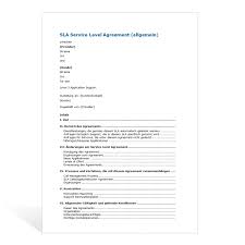 Software as a service vertrag. Muster Service Level Agreement Sla