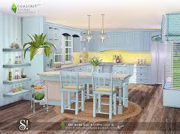 The neutral palette of finishes calls to mind coastal elements: Simcredible S Coastal Kitchen