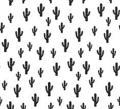 Colorful Fabrics Digitally Printed By Spoonflower Black Cactus White Background Cactus Fabric Quilting Designs Patterns Cactus Backgrounds