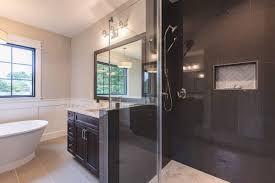 Paired with a marble tub, this grey tones spark a warm and relaxing. Shower Remodel Ideas For Your Next Bathroom Remodel