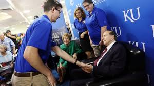 Senators george mcgovern and bob dole present a food stamp reform plan before a senate agriculture dole often held a pen in his disabled right hand to signify that he couldn't use it to shake hands. Bob Dole Returns To Save Kansas For Jittery Gop Abc7 Los Angeles