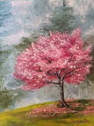 This hd wallpaper is about cherry blossom tree on cliff digital wallpaper, cherry blossom on cliff mountain, original wallpaper dimensions is 1920x1080px, file size is 278.43kb Cherry Blossom Tree Paintings For Sale Saatchi Art