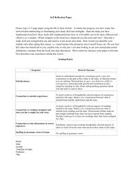 Shows a firm understanding of the implications of each Self Reflection Paper