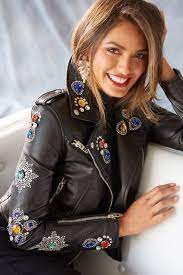 Jeweled Embellished Vegan Leather Jacket Fashion Vegan Leather Jacket Jackets