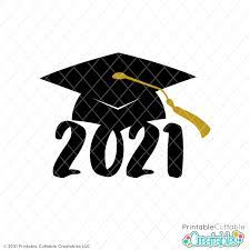 Download Graduation Cap 2021 Free Svg File For Cricut And Silhouette