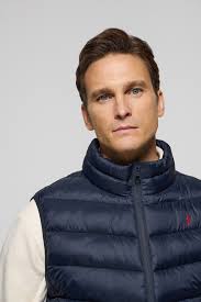 Ultralight-Weste Chase marineblau mit Rigby Go Stickerei