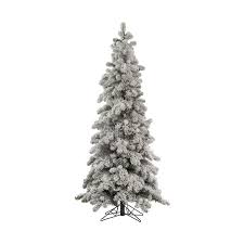 Vickerman 6 Ft Kodiak Spruce Slim Flocked Artificial Christmas Tree Lowes Com Slim Artificial Christmas Trees Flocked Christmas Trees Pre Lit Christmas Tree