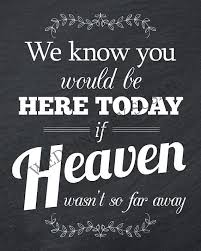 We Know You Would Be Here Today If Heaven Wasn T So Far Etsy Wedding Chalkboard Signs Printable Wedding Sign Knowing You