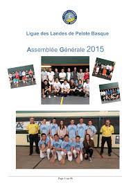 Ligue 1 en direct : Palmares 2014 2015 Ligue Des Landes De Pelote Basque