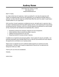 Best Security Supervisor Cover Letter Examples Livecareer