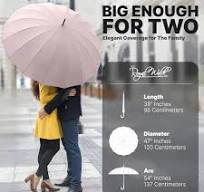 Amazon.com: Royal Walk Windproof Umbrella Black Large 54 ...