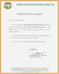 The letter needs to be addressed to to whom it may concern rather than someone specific. Sample Certificate Of Employment Hotel Letter Of Separation From With Sample Certificate Emp Certificate Templates Lettering Certificate Of Completion Template