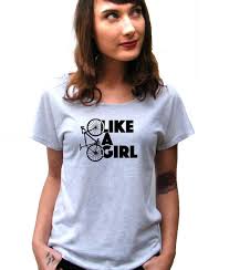 Bike Like A Girl Womens Short Sleeve Tshirt Slouchy Tee Next Level Triblend Dolman Bicycle Print Bicycle Tshirt Xs S M L Xl Xxl