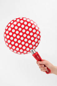 Fun Print Frying Pan Polka Dot Art Polka Dots Red Polka Dot