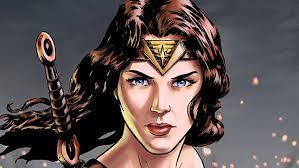 This bright metallic wonder woman lunch tote will have your little super hero feeling strong, brave and beautiful when sporting this to go eat! Hd Wallpaper Comics Wonder Woman Blue Eyes Brown Hair Dc Comics Face Wallpaper Flare