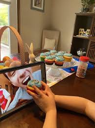 Birthday Ideas For Brother In Quarantine My Daughter Feeding My Brother A Cupcake During His Virtual Birthday Party In 2020 Birthday My Sister Birthday Avenger Birthday Party