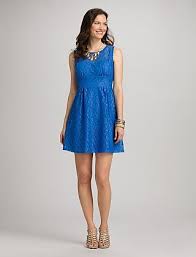Roz Ali Lace Fit And Flare Dress Store Dress Barn Cost 42 Fancy Dresses Lace Blue Dress Fit And Flare Dress