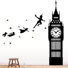 Peter Pan Big Ben Wall Decal The Decal Guru Home Kitchen Cafe Dibujo De Peter Pan Dibujos Para Paredes Decoracion De Biblioteca