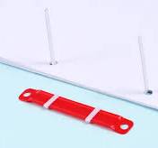 50 Pcs Paper Fasteners - 2 Hole Binder Clips, 8cm Hole Spacing, Colored  Plastic Filing Strips For Office
