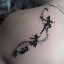 27 Minimalist Peter Pan Tattoos To Remind You To Never Grow Up Peter Pan Tattoo Tattoos Pixie Tattoo