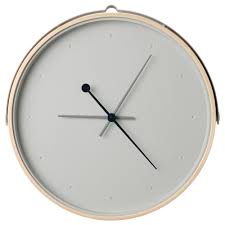 Rotblota Wall Clock Ash Veneer Light Grey 42 Cm Ikea Home Decoration