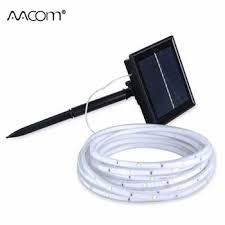Solar Led Strip Light 2835 Led Tape Ip68 Waterproof 5 Meters Lawn Light Christmas Wedding Outdoor Decoration Lighti Led Strip Lighting Solar Led Strip Lighting