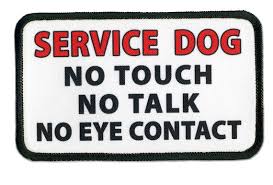 Service Dog Patch No Touch No Talk No Eye Contact Vest Etsy Service Dog Patches Service Dogs Service Dogs Gear