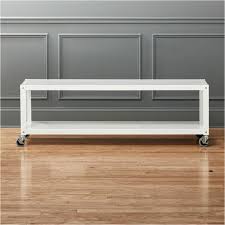 Go Cart White Rolling Tv Stand Coffee Table