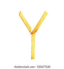 Y is used mainly loanwords but also in placenames; Letter Y Composed French Fries Alphabet Stock Photo 535677520 Shutterstock