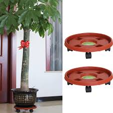 Indoor and outdoor rattan plant display rack, beige 9.84inch, 13.78inch (medium) 2.7 out of 5 stars. Behogar 2pcs 27cm 10 63inch 360 Degree Rotatable Resin Flower Potted Plant Caddy Rollers Stand With Wheels For Patio Garden Lawn Buy At The Price Of 11 90 In Aliexpress Com Imall Com