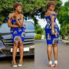 Royal Blue African Print Ankara Fabric Sassy Dress For Women African Fashion African Fashion Designers African Print Dress