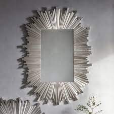 Hamilton hills premium rectangular brushed aluminum wall mirror | contemporary metal frame silver backed mirrored glass vanity bathroom rectangle hangs horizontal or vertical (24 x 30). Herzfeld Rectangle Mirror Wall Mirrors Modern Mirrors