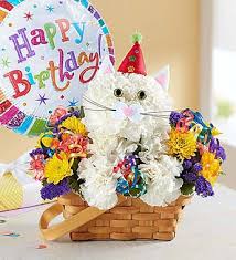 Beautiful Birthday Flowers And Balloons Purrfect Party Cat In 2020 Flower Gift Same Day Flower Delivery Happy Birthday Balloons