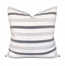 Black And White Throw Pillows For Couch Kufri Lima Stripe Pillow In Natural Black White Grey Etsy In 2020 Farmhouse Pillows Stripe Pillow Decorative Pillows