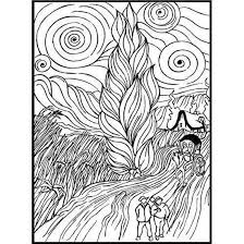 L'objet dominant de la chambre est le lit : Colorvelvet Van Gogh Strada Con Cipresso E Stella Disegno 47 X 35 Cm La8 Cdiscount Jeux Jouets