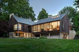 A mix of the charming, modern, and tried and true. Modern Farmhouse Highlights Glass And Charred Timber Curbed