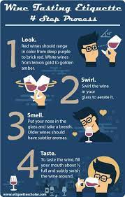 Here's how to avoid any awkwardness, whether you're attending the party or hosting it. Wine Tasting Etiquette In Four Easy Steps Learn These Four Simple Wine Etiquette Rules To Taste Wine L Wine Tasting Etiquette Wine Etiquette Dining Etiquette