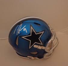 Tony Romo Signed Dallas Cowboys Blaze Mini Helmet Autographed Tony Romo Tony Romo Memes Helmet