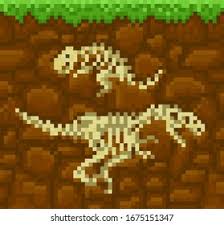 Maybe you would like to learn more about one of these? Pixel Art Dinosaur Bones Vector Illustration Stock Vector Royalty Free 1675151347