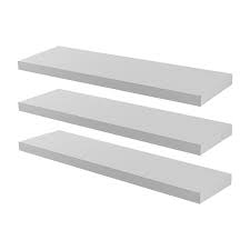 Organise and style your home with versatile shelving to store or showcase décor, frames and treasured items. Floating Wall Shelf Wooden Shelves Wall Storage 80cm White Pack Of 3 Ebay