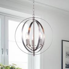 Shop Setsus Nickel 3 Light Chandelier Globe Overstock 19512210